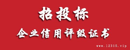 招投标企业信用评级证书